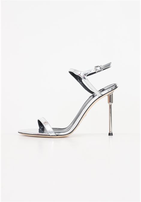Silver women's sandals in metallic leather ELISABETTA FRANCHI | SA34L42E2900